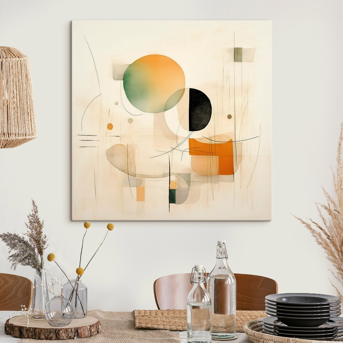 Accente geometrice blânde — interior 3