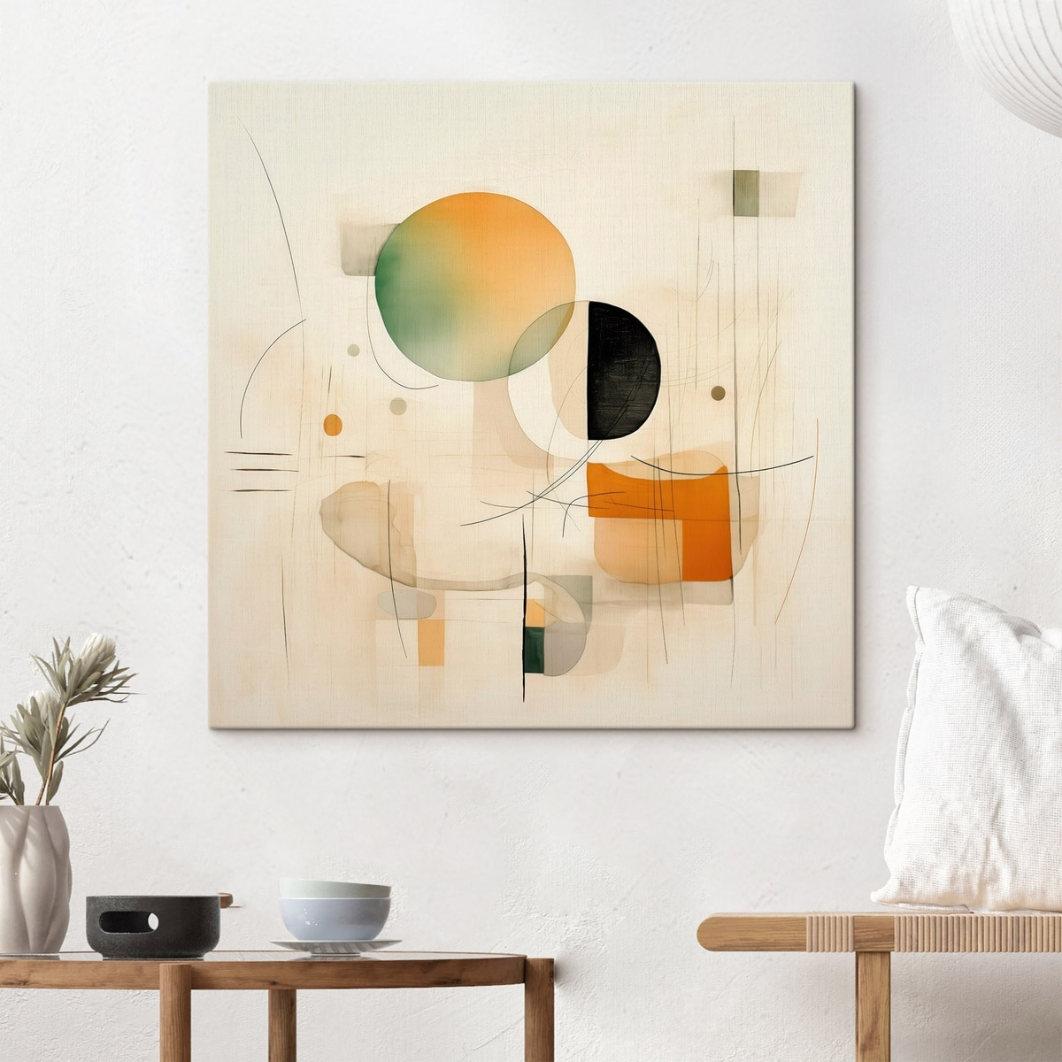 Accente geometrice blânde — interior 2