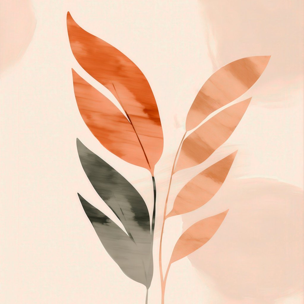 Compoziție botanică caldă — design complet