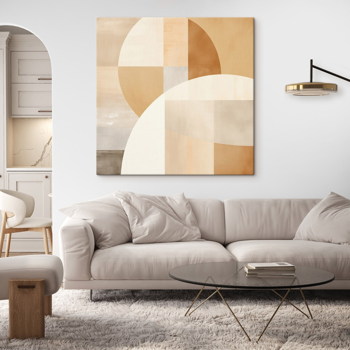 Geometrie în tonuri pastelate — interior 1