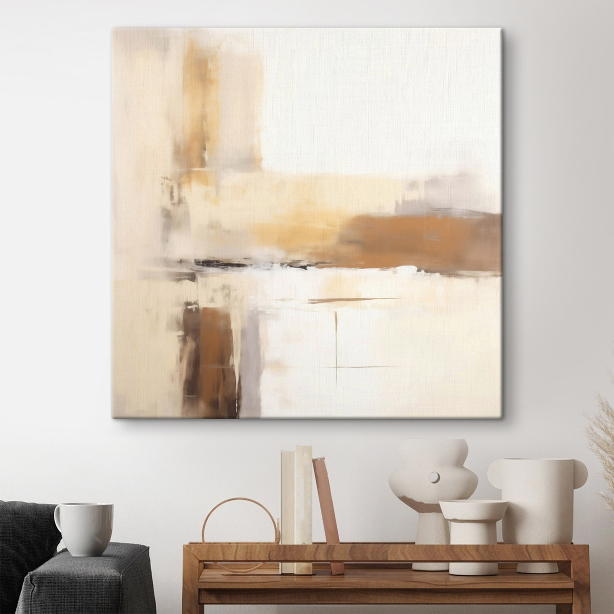 Compoziție abstractă caldă — interior 2