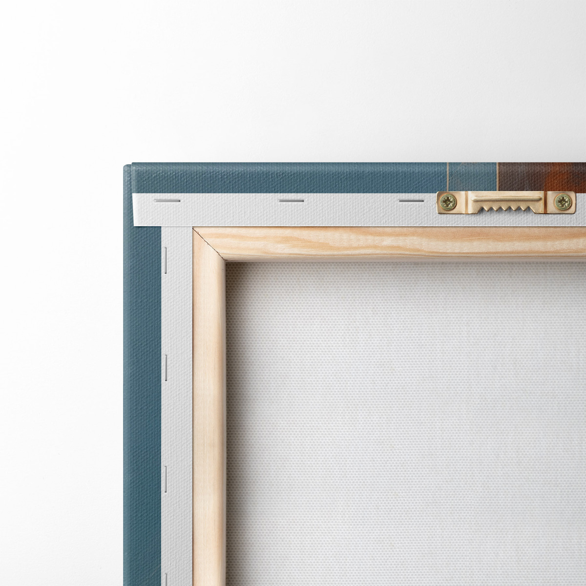 Flori albe, fundal brun — verso