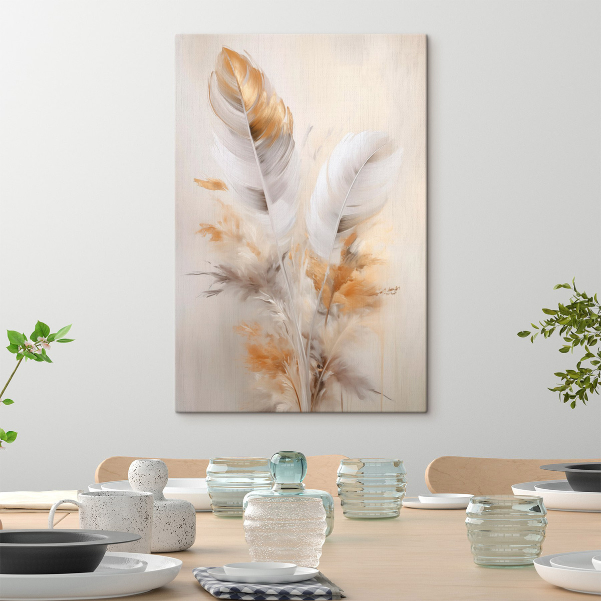 Pene delicate pe bej — interior 2