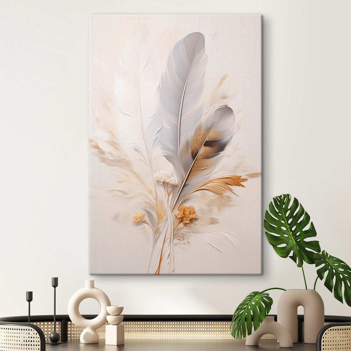 Pene delicate pe bej — interior 2