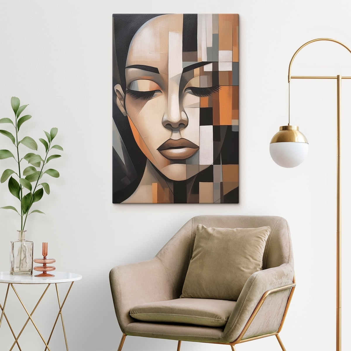 Portret cubist de femeie — interior 2