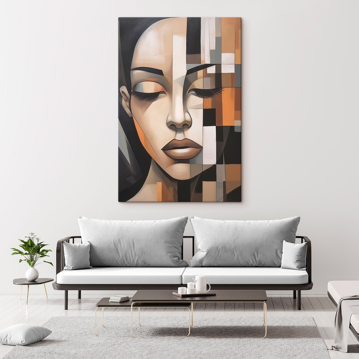 Portret cubist de femeie — interior 1