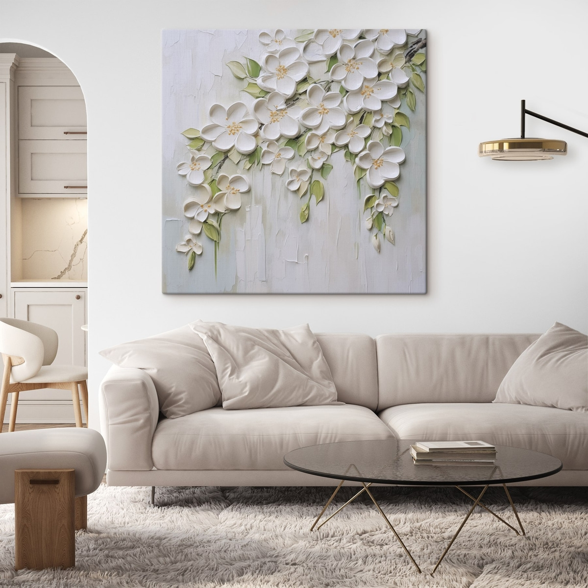Flori abstracte, aspect pictural — interior 2