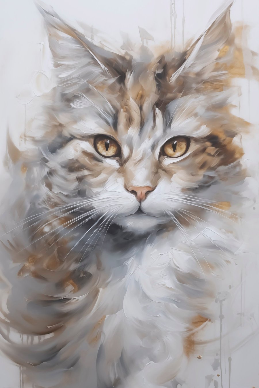 Felină cu aspect pictat — design complet