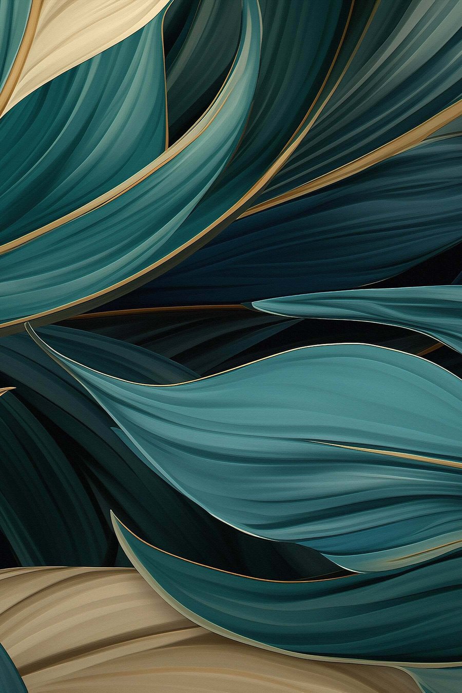 Frunze verzi abstracte — design complet