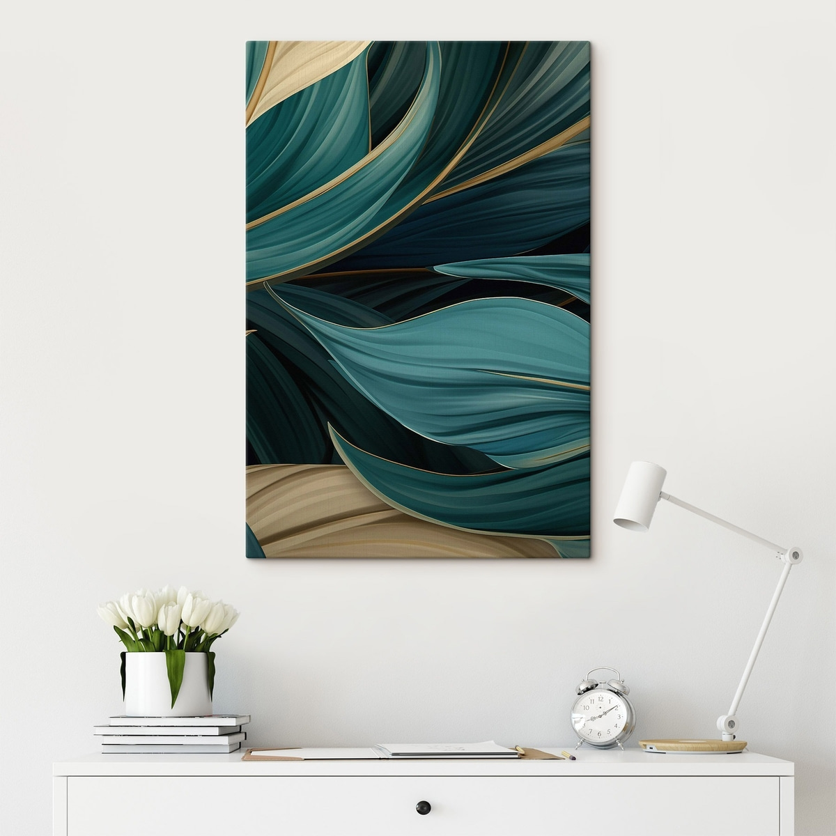 Frunze verzi abstracte — interior 2