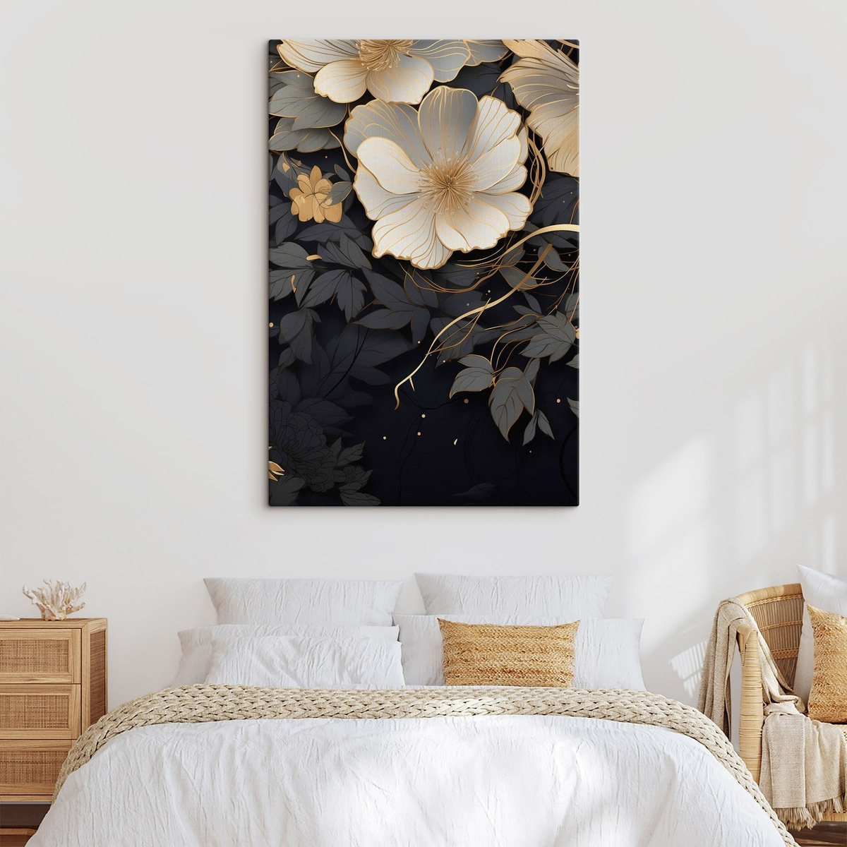 Flori abstracte, fond închis — interior 2