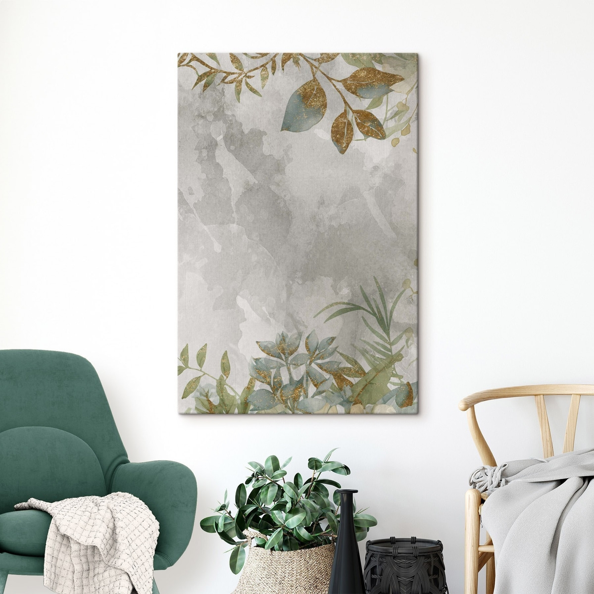 Plante pe fundal luminos — interior 1
