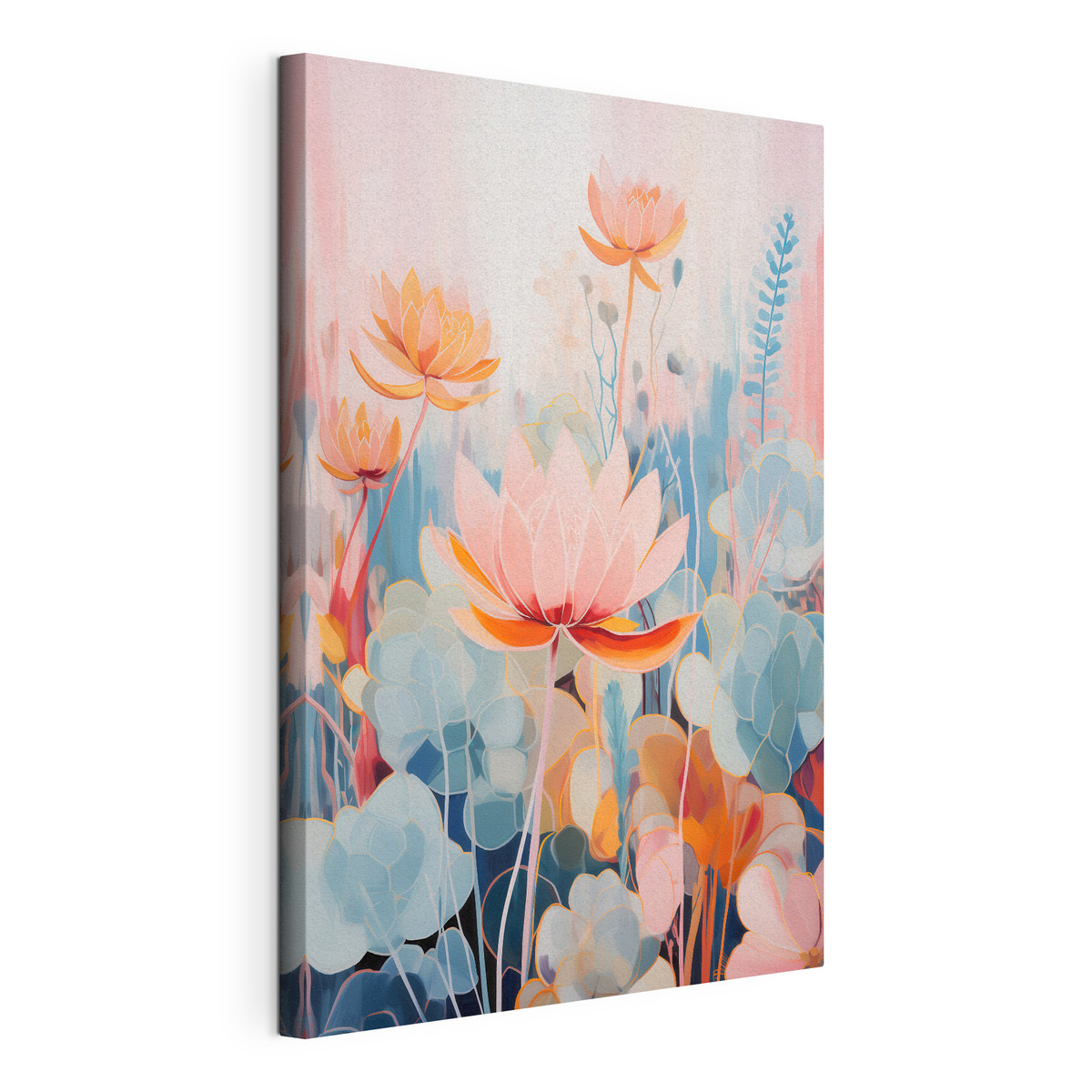 Lotuși și frunze decorative — vizualizare produs