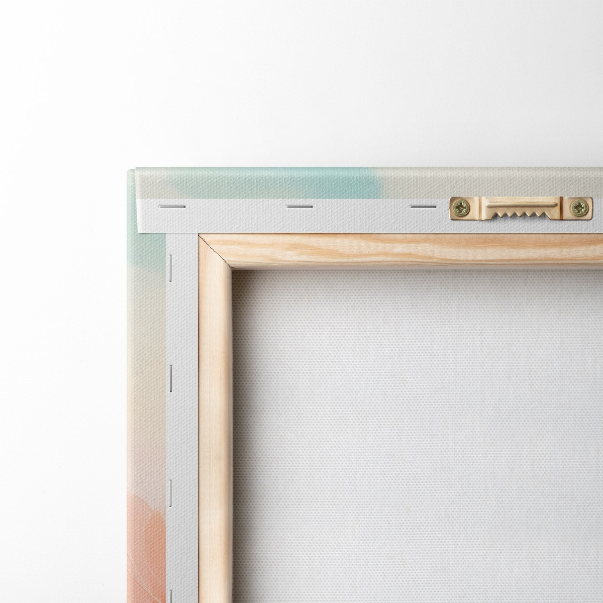 Peisaj floral roz-albastru — verso