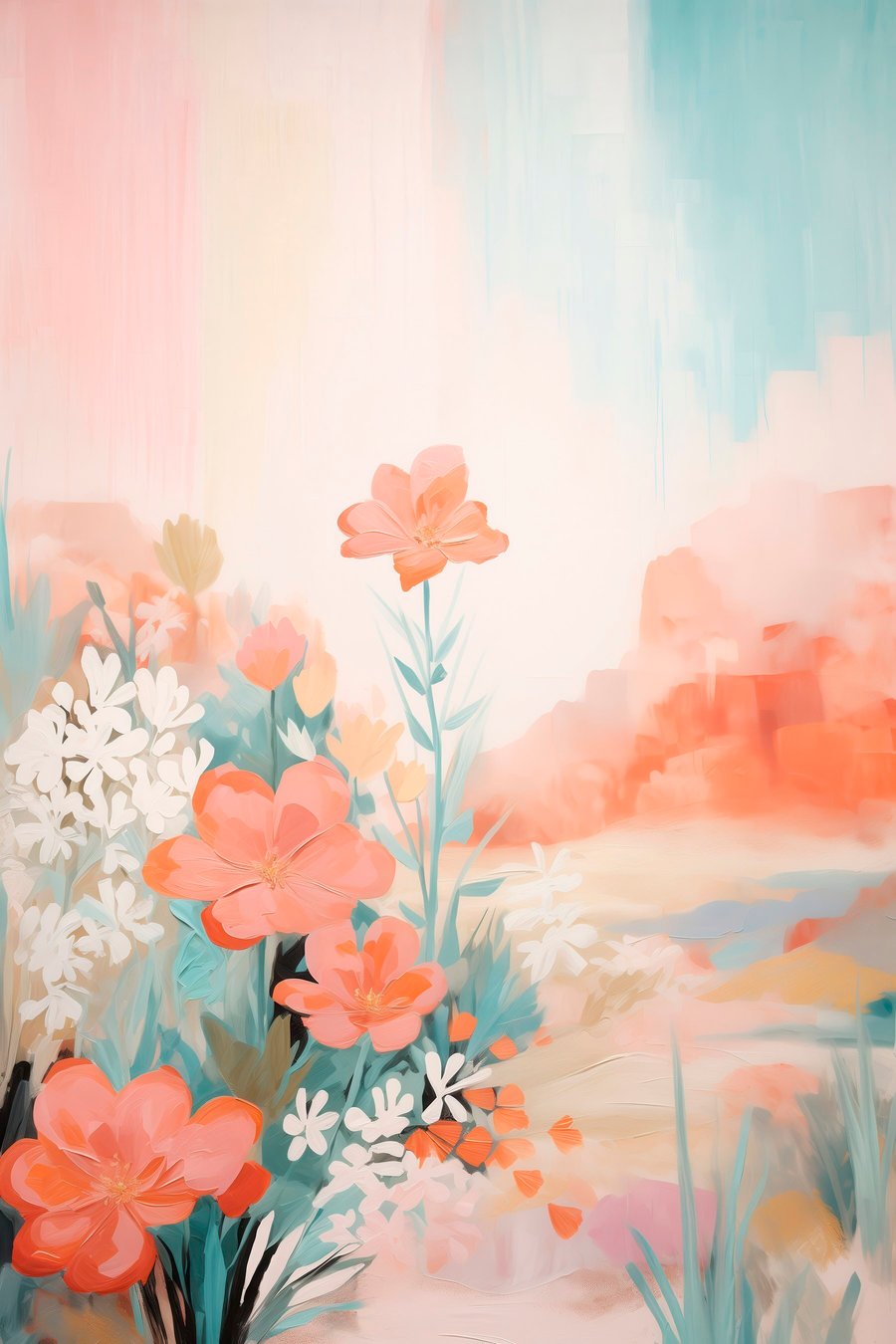 Peisaj floral abstract — design complet