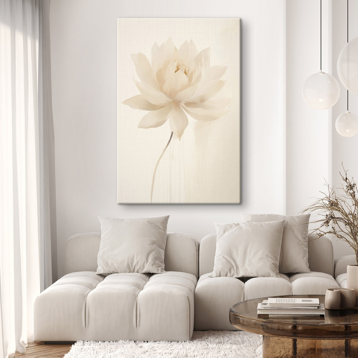 Lotus alb delicat — interior 2