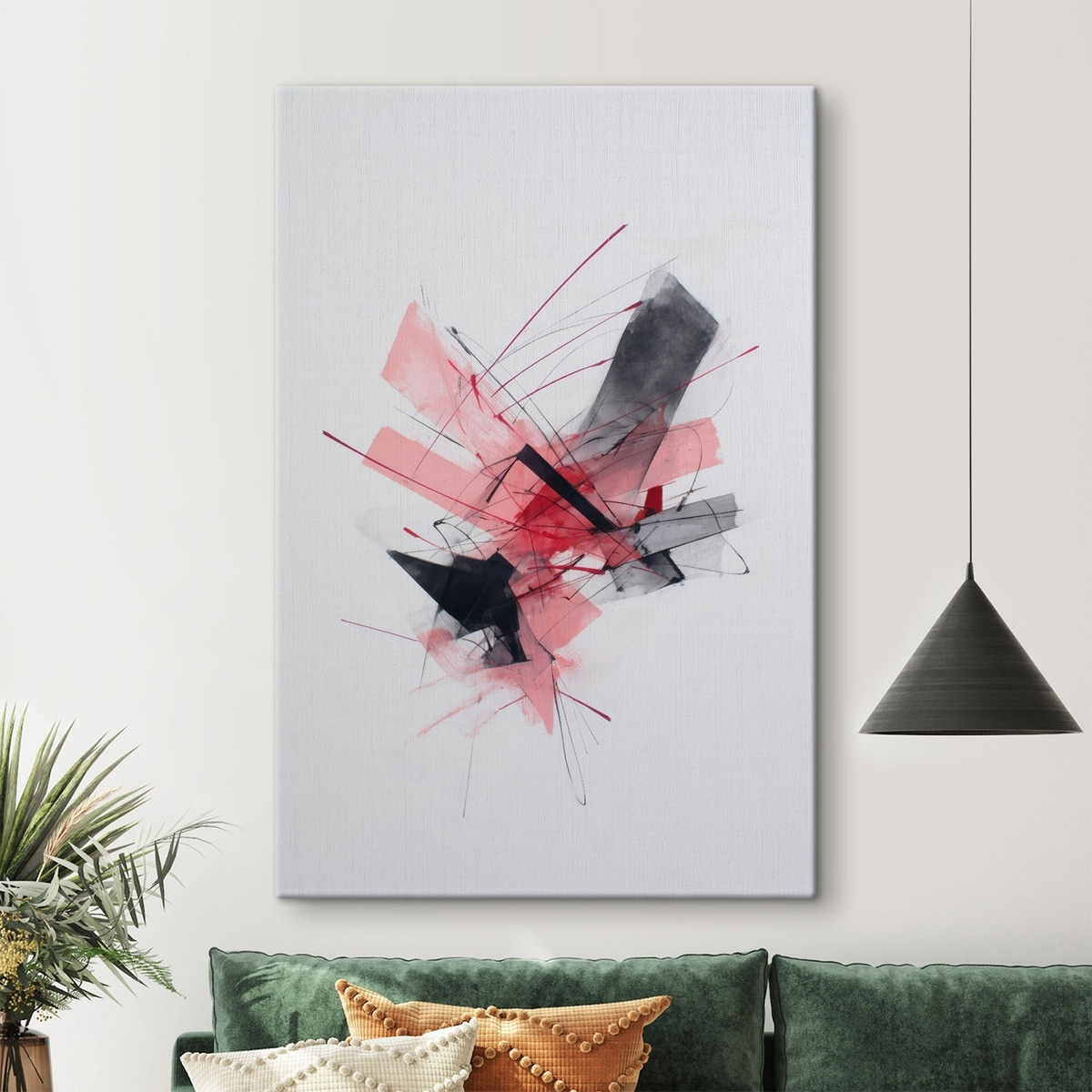 Geometrie roz și negru — interior 1
