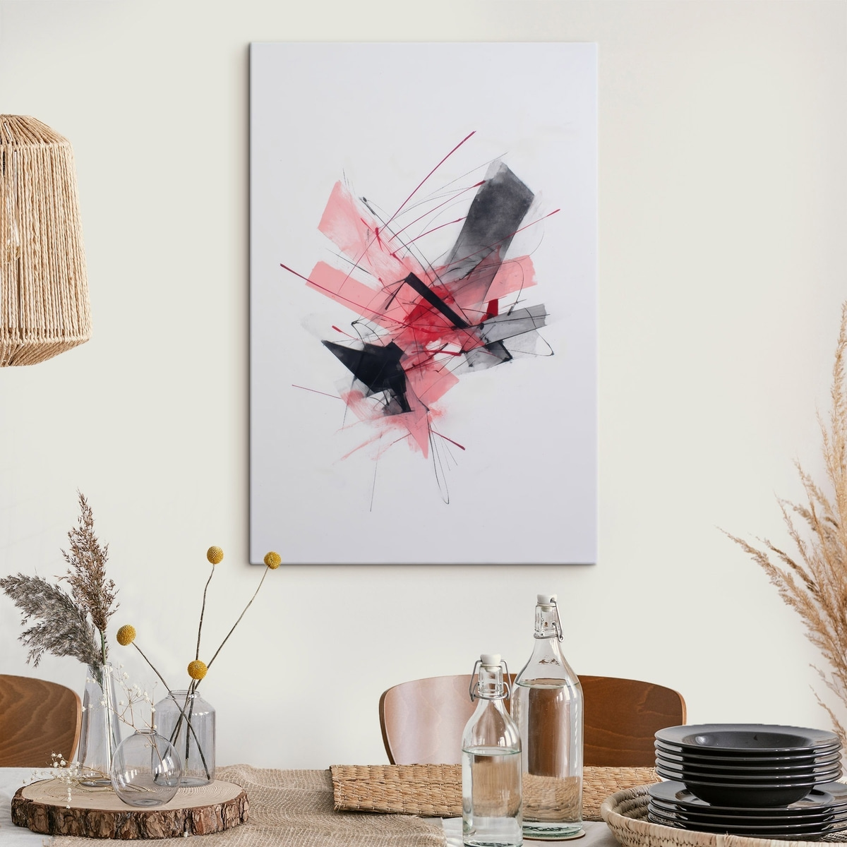 Geometrie roz și negru — interior 3