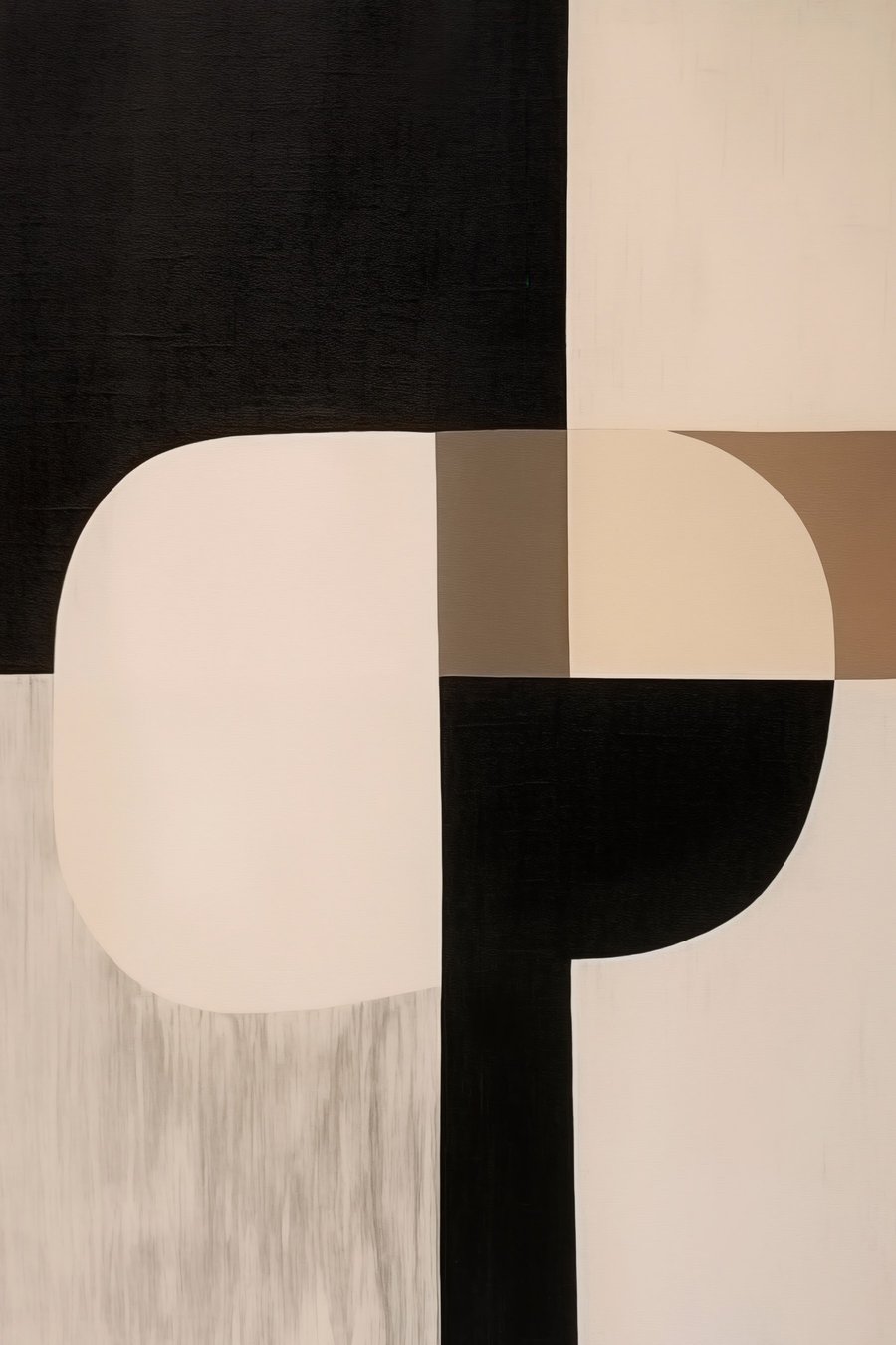 Abstracție geometrică monocromă — design complet
