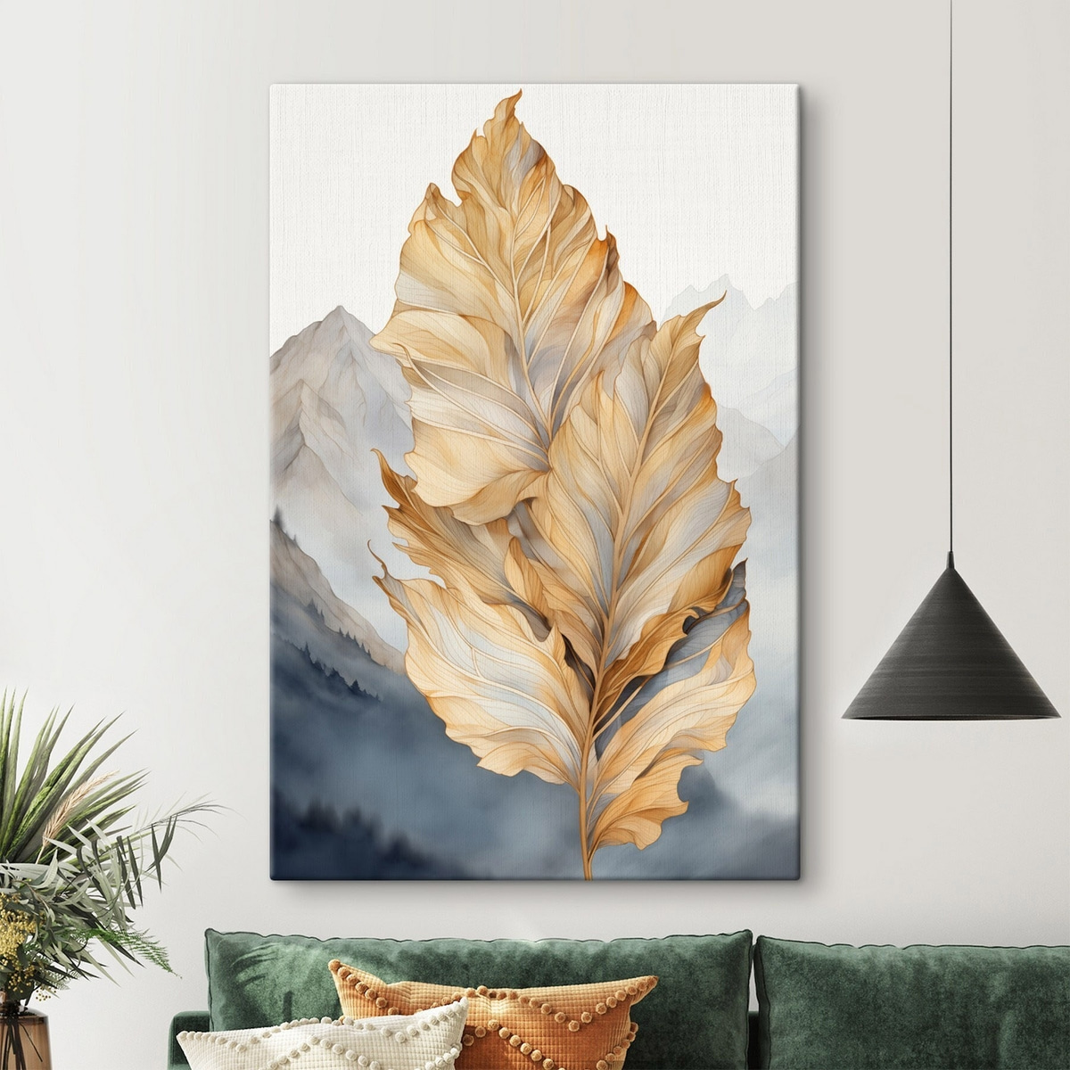 Frunze abstracte la munte — interior 2