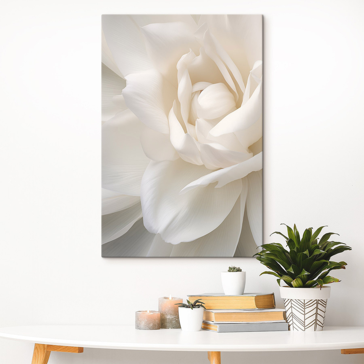 Floare albă abstractă — interior 2
