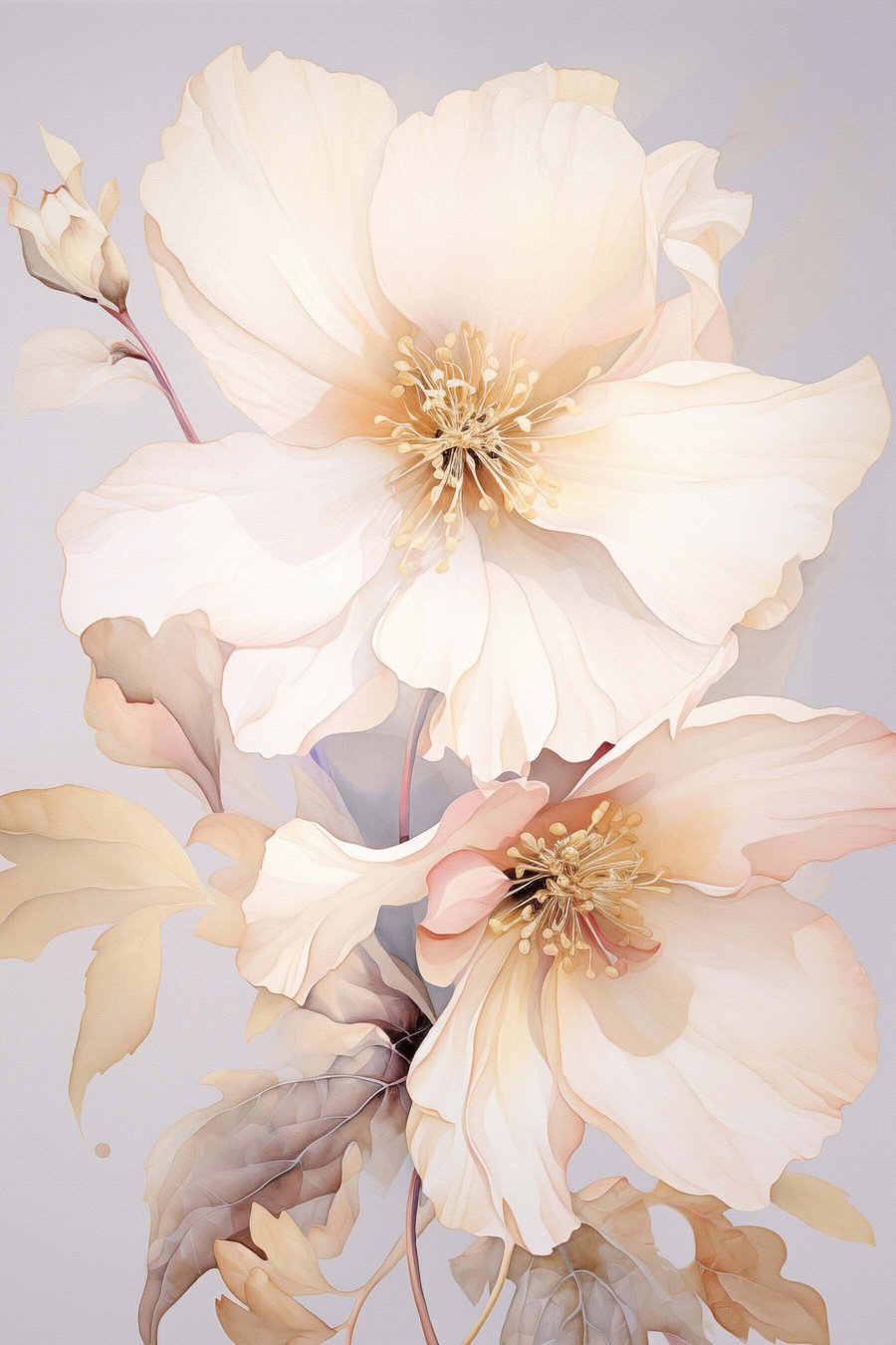 Floare abstractă mare — design complet