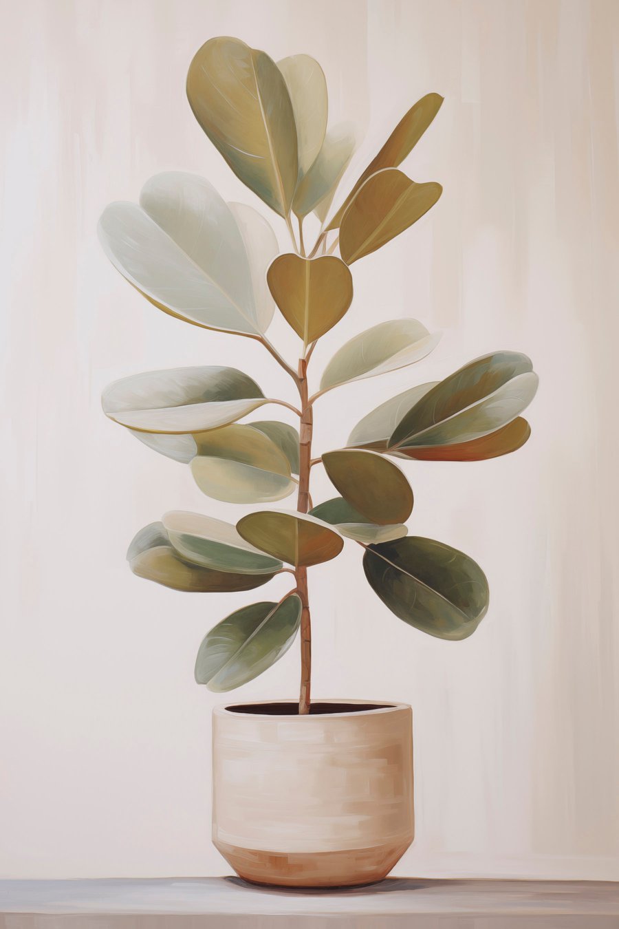 Ficus în ghiveci — design complet