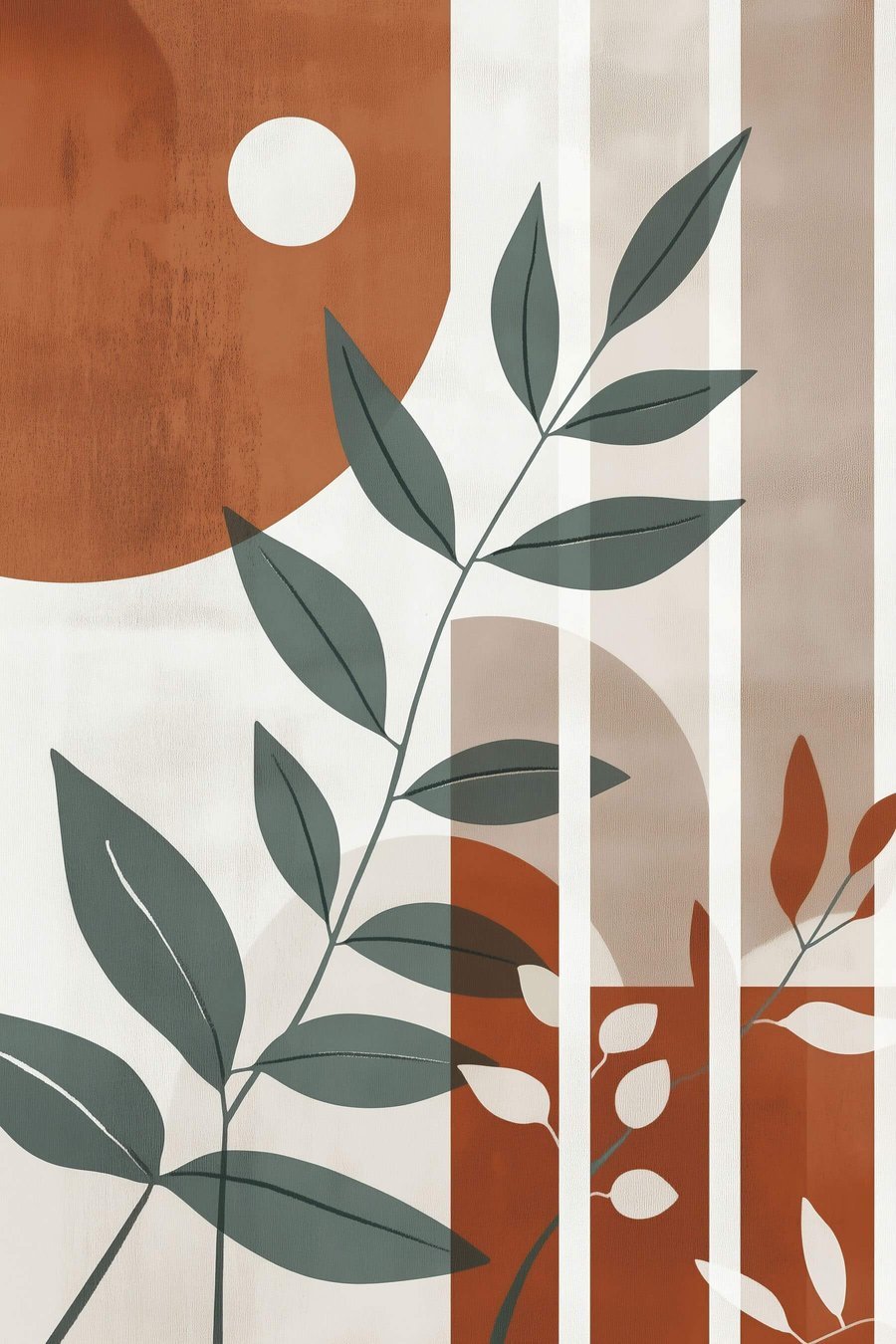 Ramuri și frunze abstracte — design complet