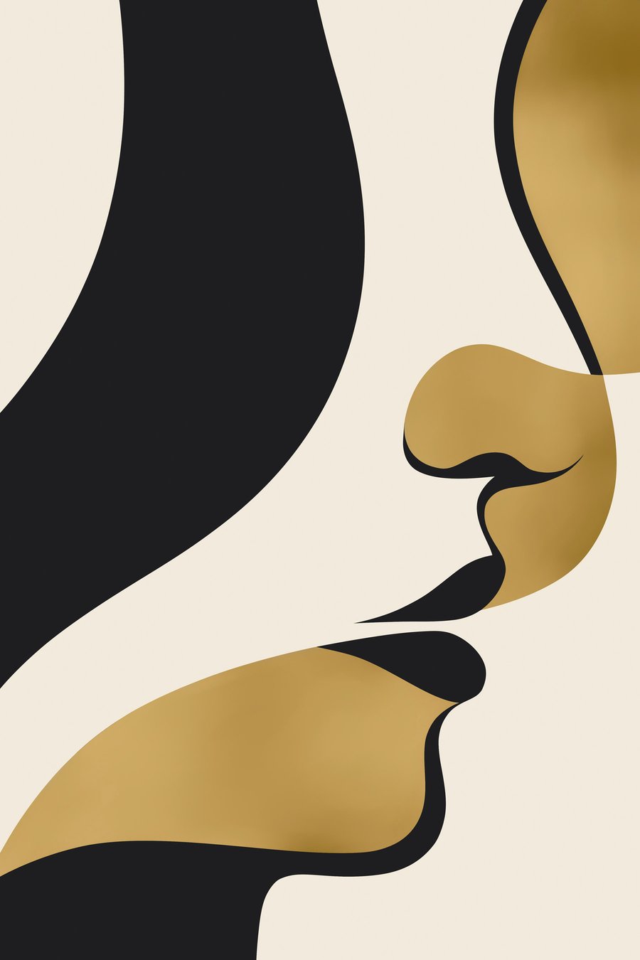 Siluetă abstractă de chip — design complet