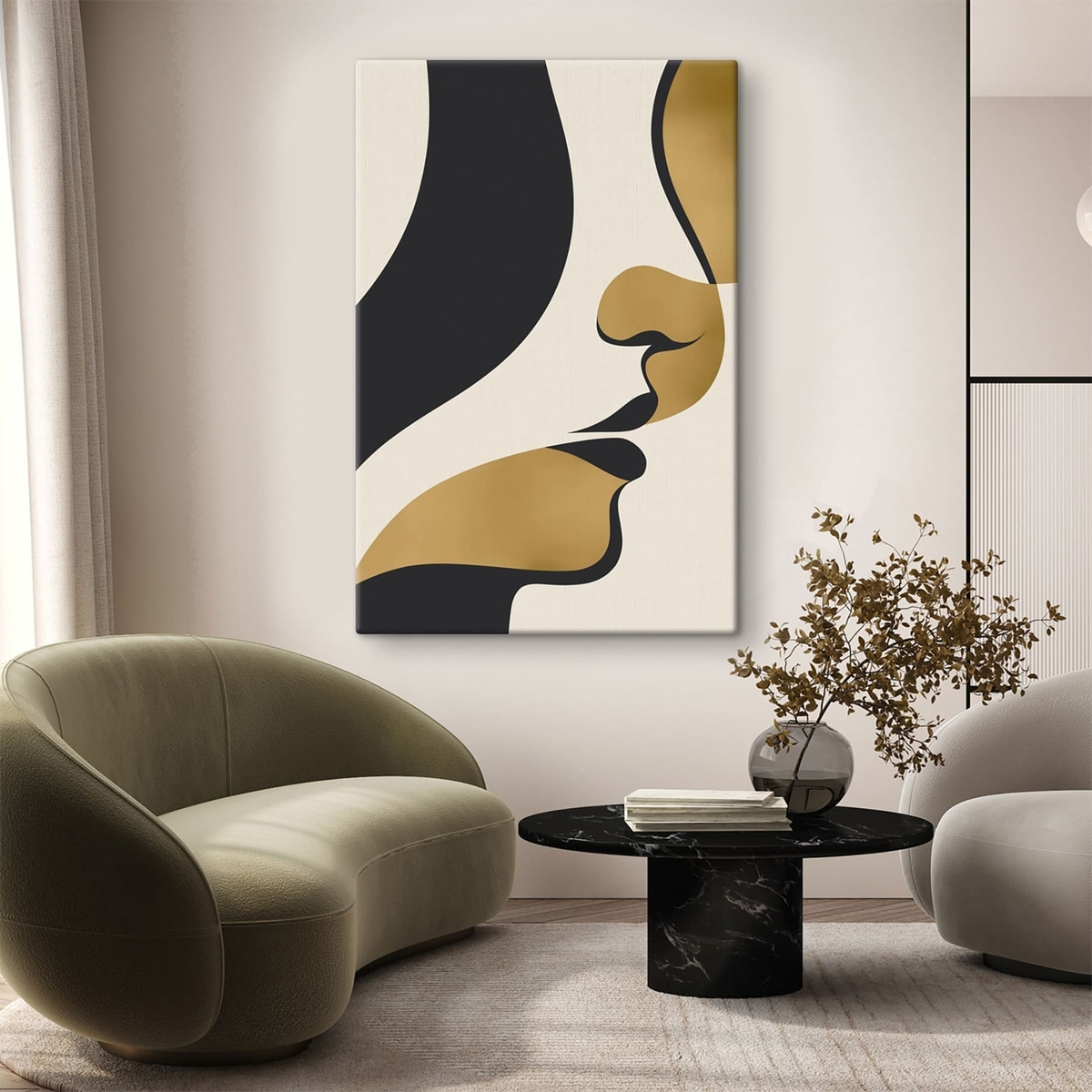 Siluetă abstractă de chip — interior 2