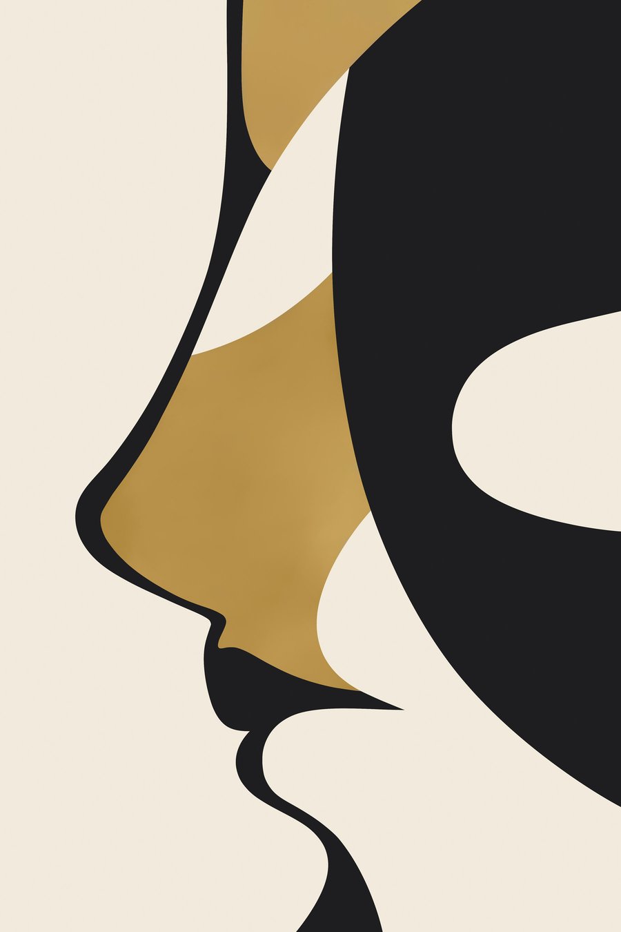 Siluetă abstractă de chip — design complet
