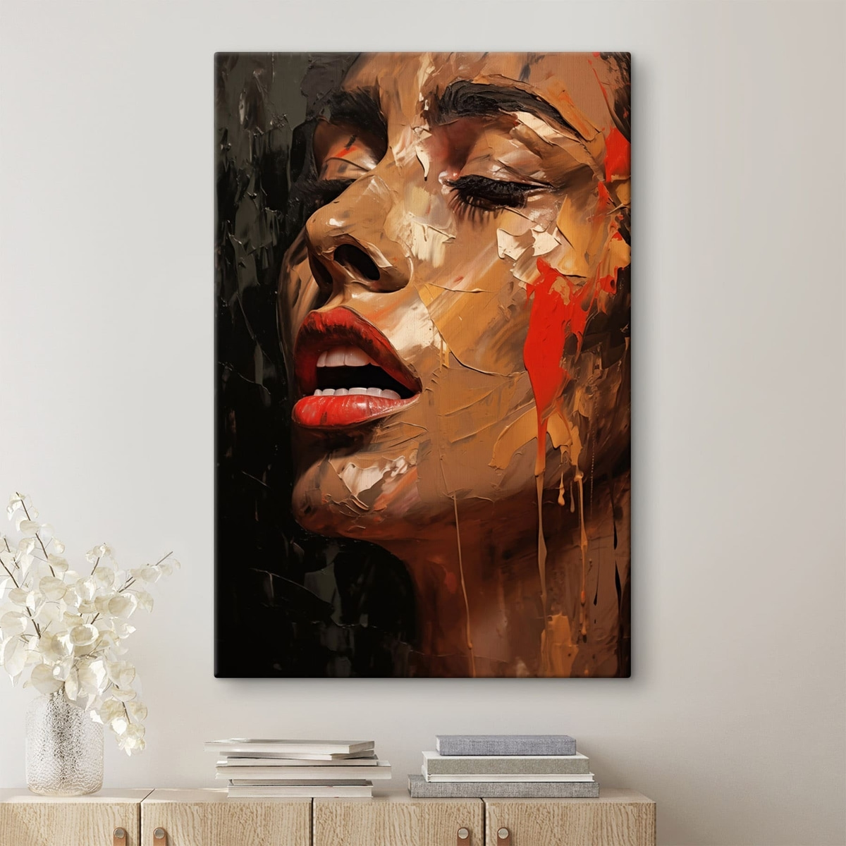 Portret în tonuri roșii — interior 3