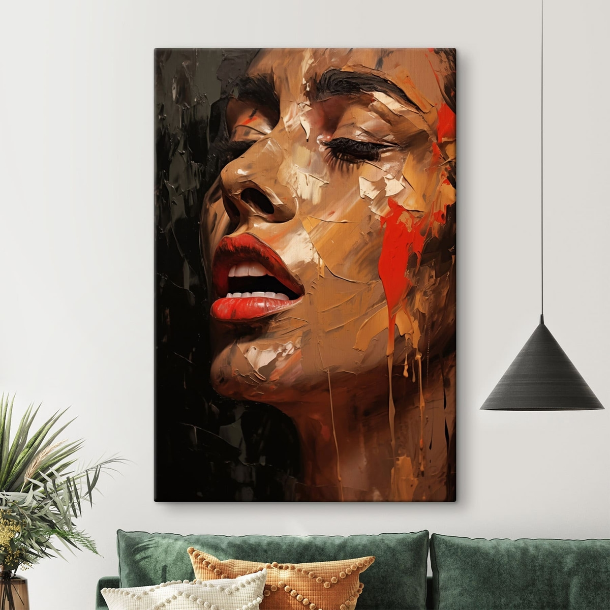 Portret în tonuri roșii — interior 1