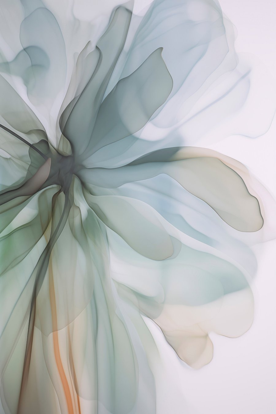 Floare abstractă delicată — design complet
