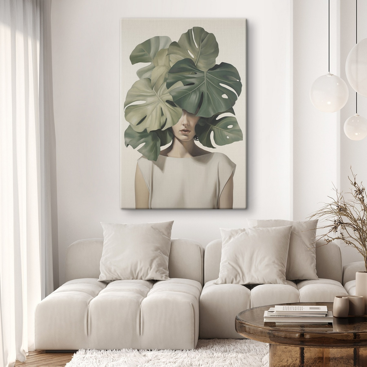 Portret abstract, monstera — interior 2