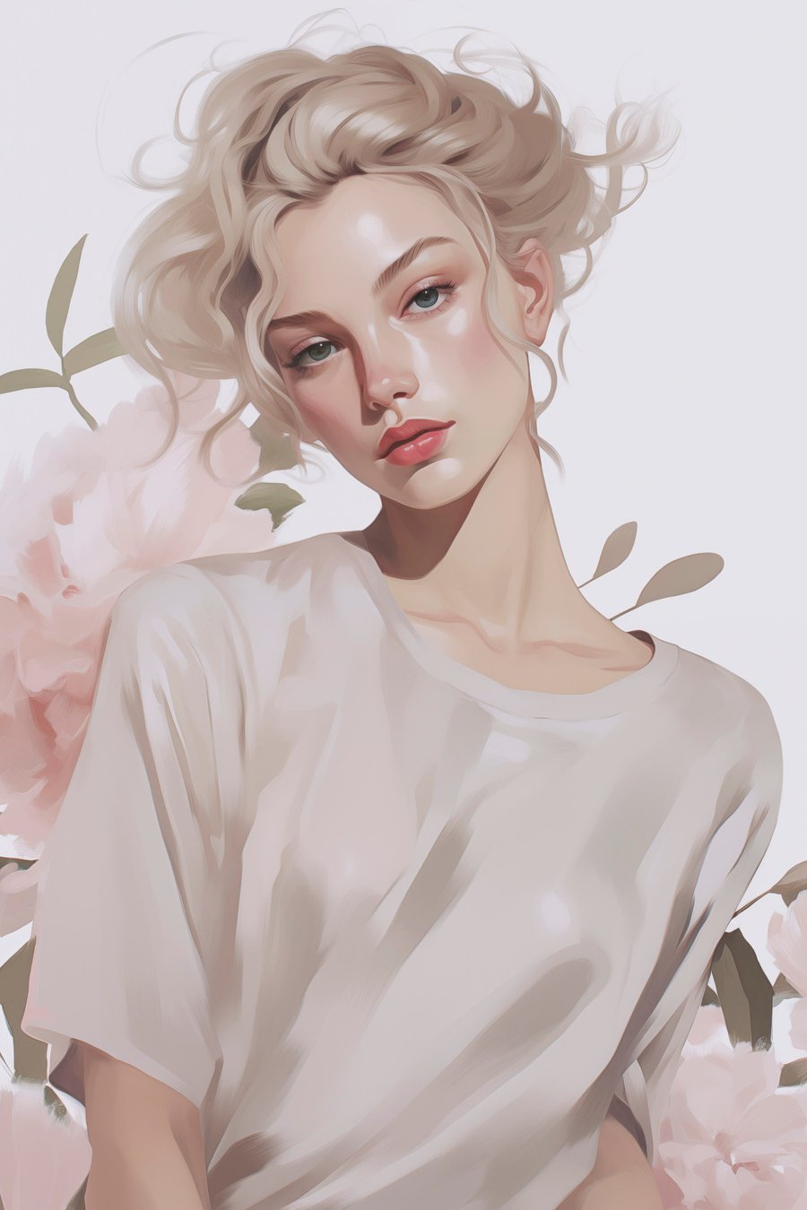 Portret tânăr de fată — design complet
