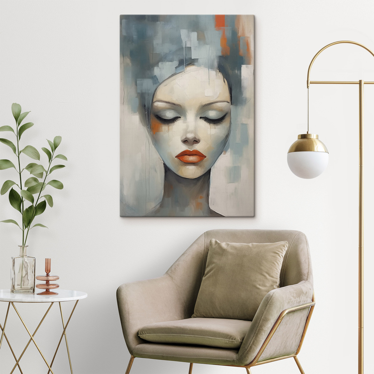 Portret abstract de fată — interior 1