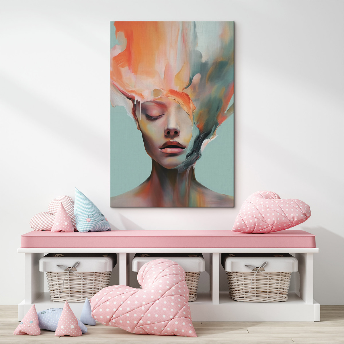 Portret abstract de fată — interior 1
