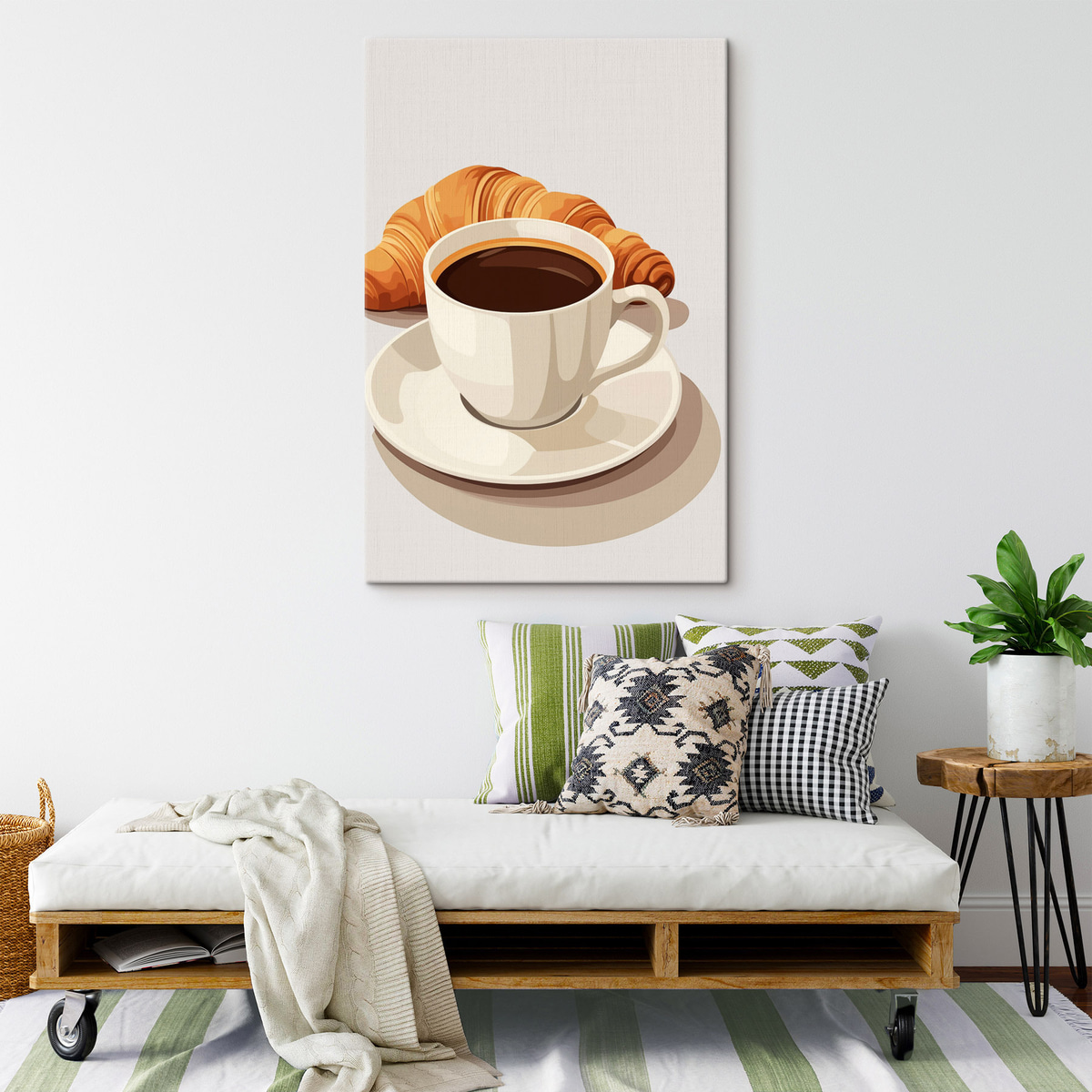 Cafea și croissant — interior 1