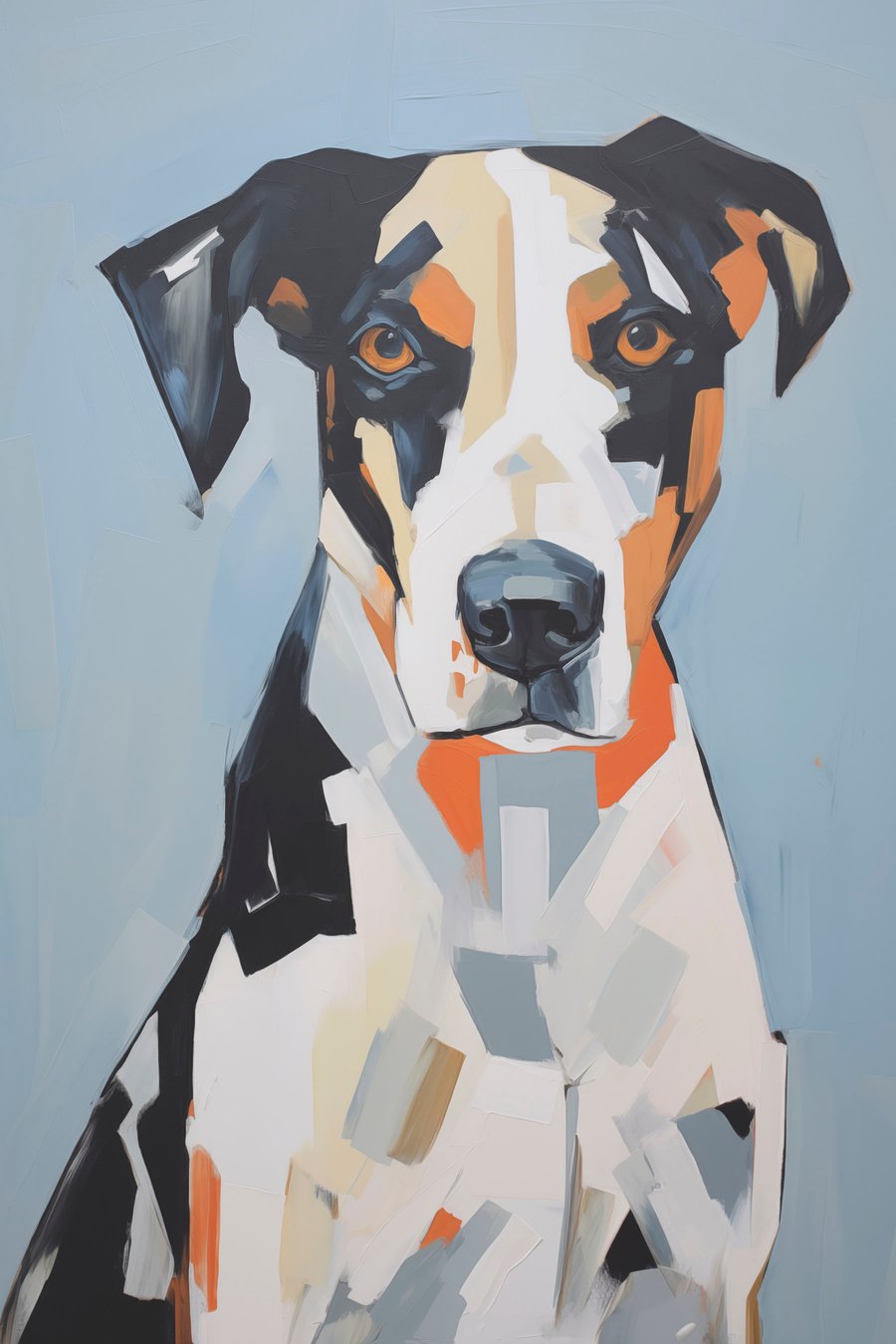 Portret abstract de câine — design complet