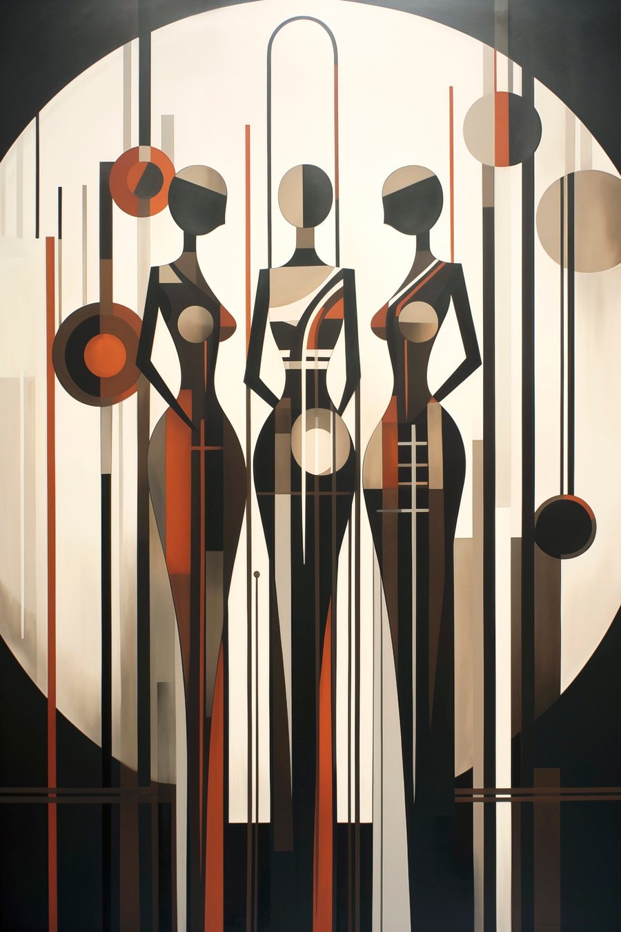 Figuri feminine geometrice — design complet