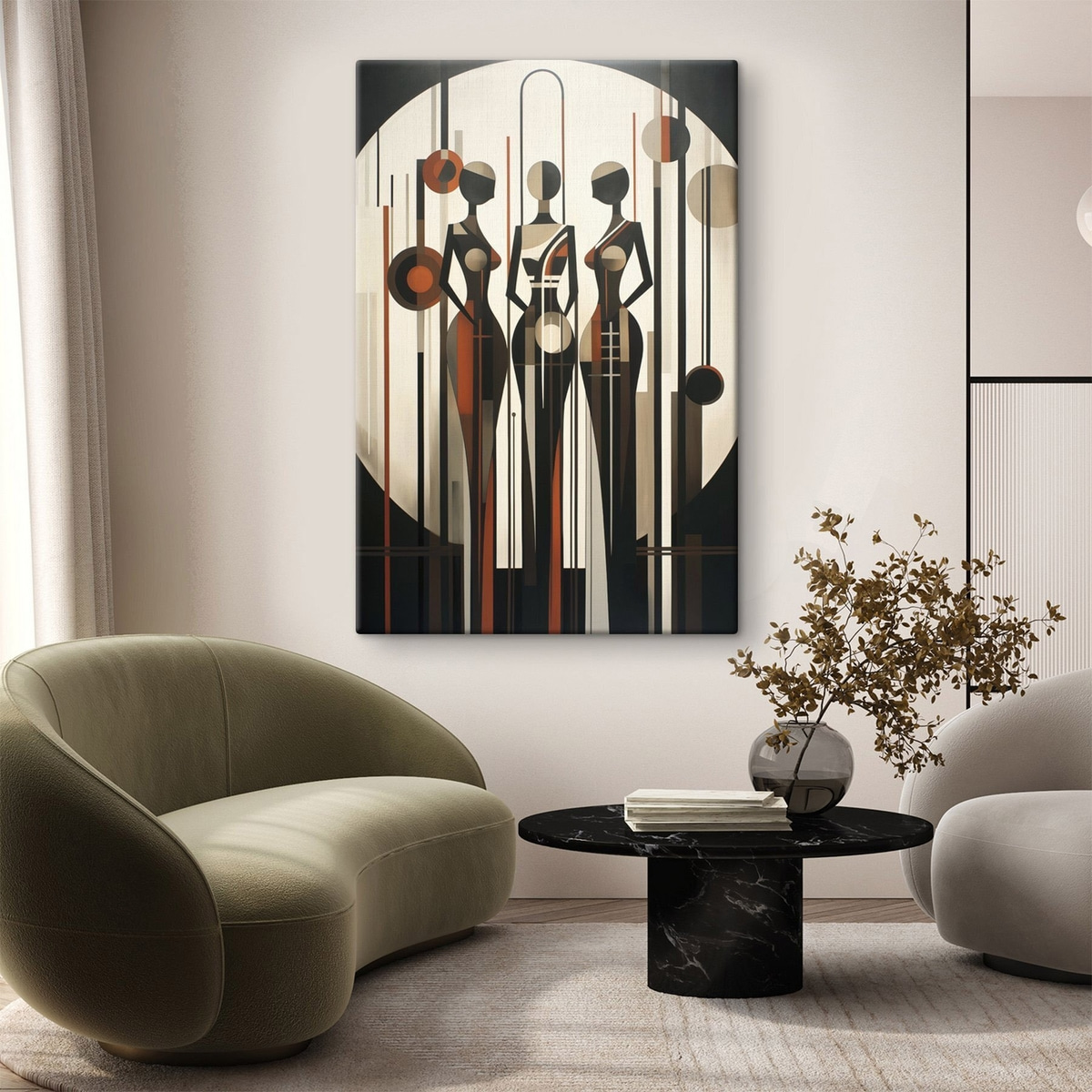 Figuri feminine geometrice — interior 2