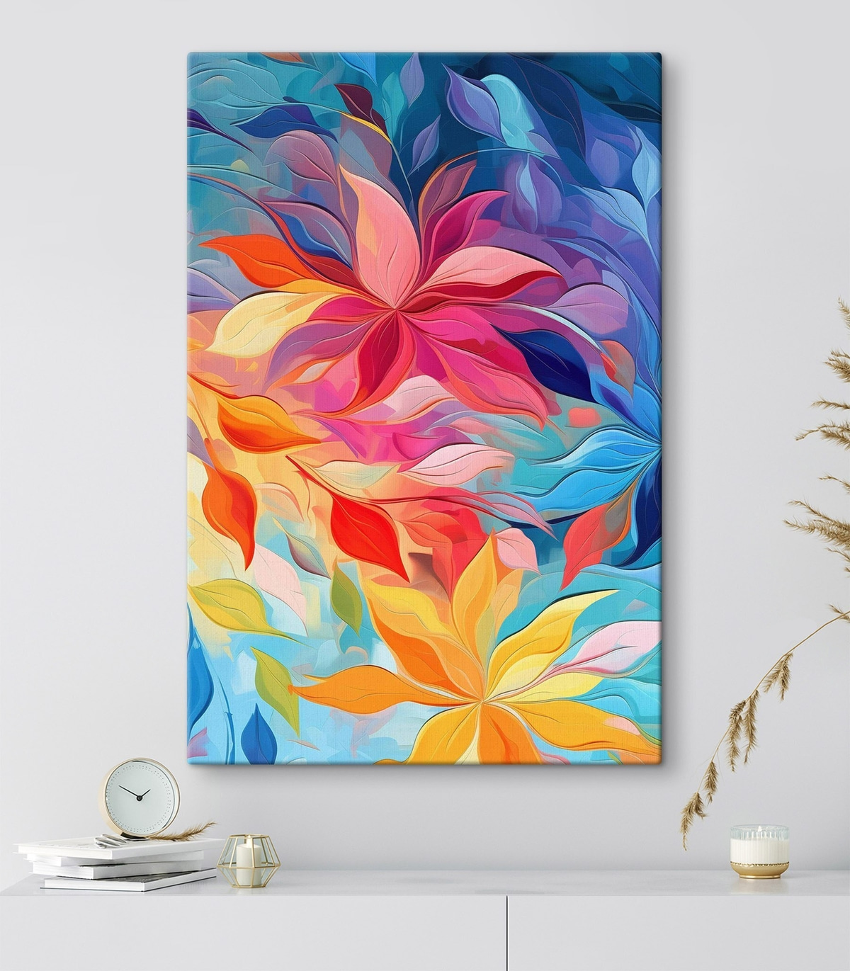 Floare abstractă, stil pictural — interior 1