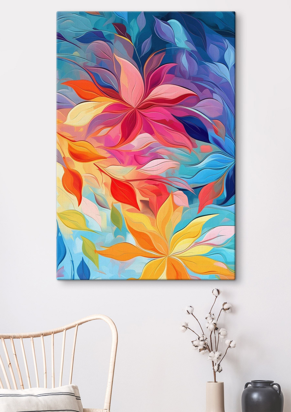 Floare abstractă, stil pictural — interior 2