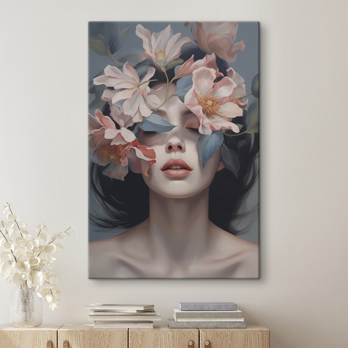 Portret abstract cu flori — interior 2