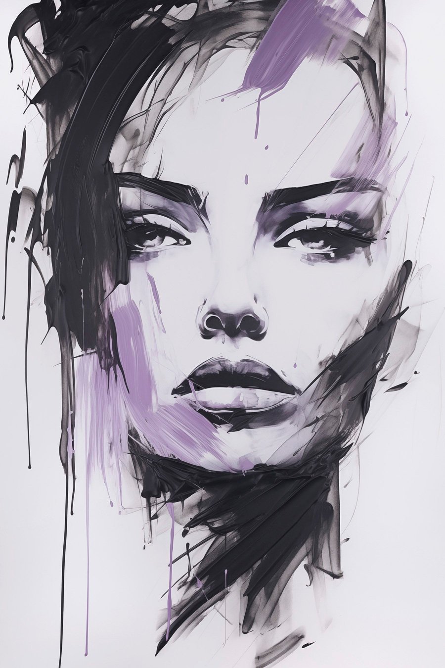 Portret abstract de femeie — design complet