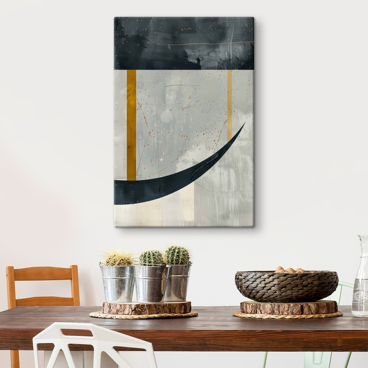Geometrie, efect beton — interior 1