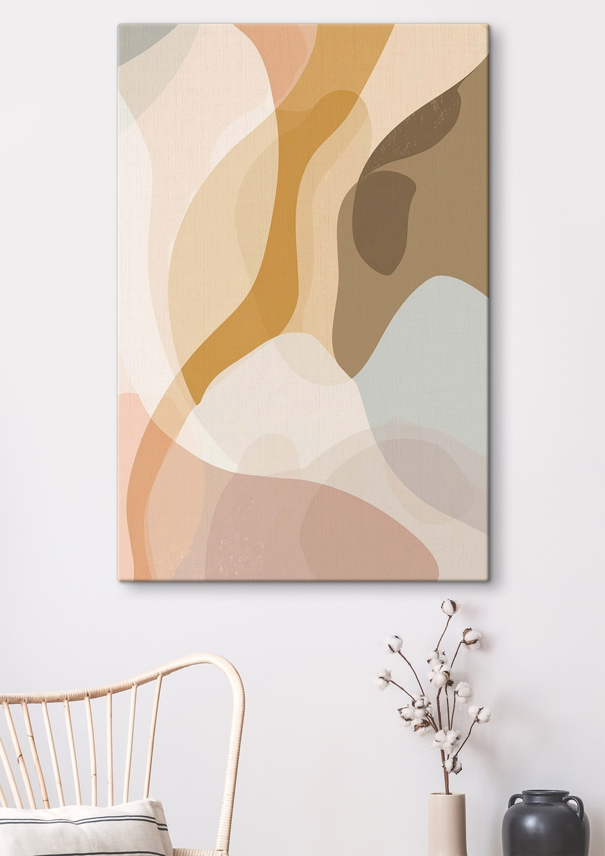 Abstracție, stil acuarelă — interior 1