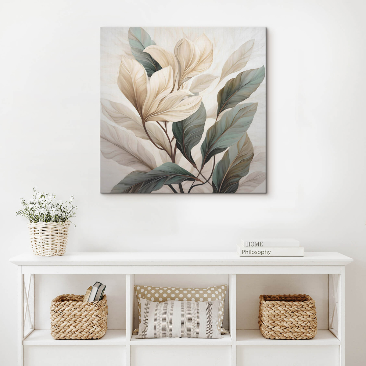 Flori cu frunze — interior 1