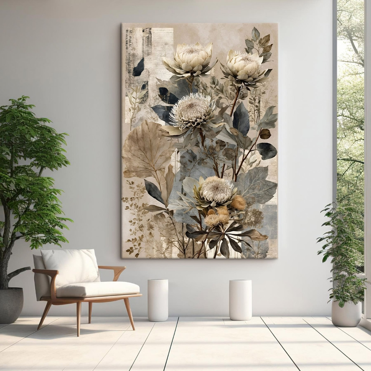 Compoziție botanică estompată — interior 1